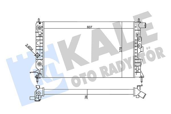 Opel Vectra B Su Radyatörü KALE-RADYATOR