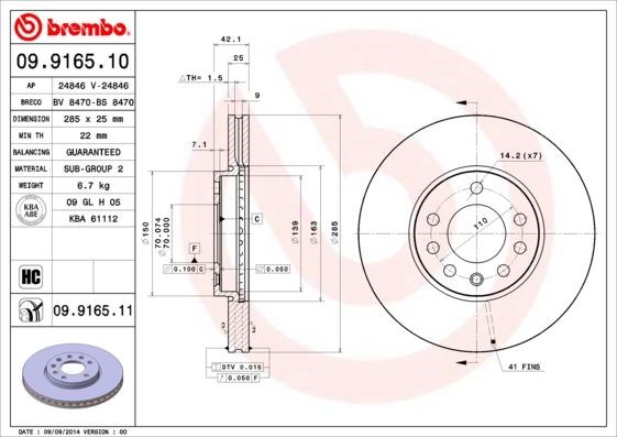 Opel Vectra C Ön Fren Aynası BREMBO