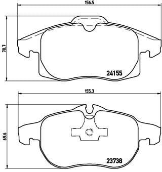 Opel Vectra C 2004- Ön Fren Balatası BREMBO