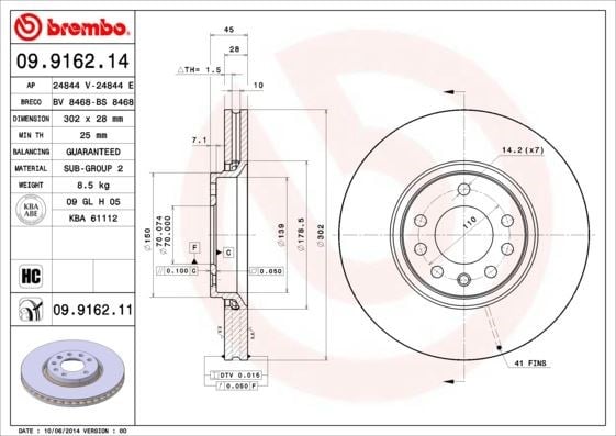 Opel Vectra C Ön Fren Aynası BREMBO