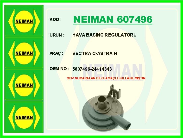 Opel Vectra C Astra H Hava Basınç Regülatörü BESCHER