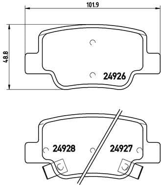 Toyota Verso Arka Fren Balatası BREMBO