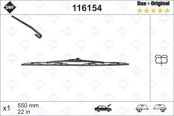 Mercedes Vito W638 Ön Sağ Silecek Süpürgesi 550mm VALEO