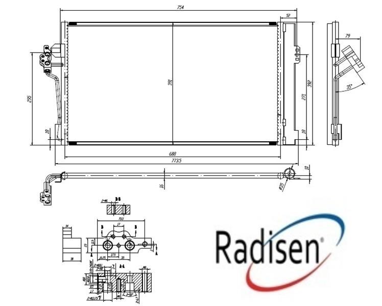 Mercedes Vito W639 Klima Radyatörü [3 Delikli] RADISEN
