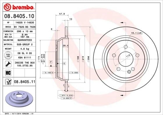 Mercedes Vito W639 Arka Fren Diski BREMBO