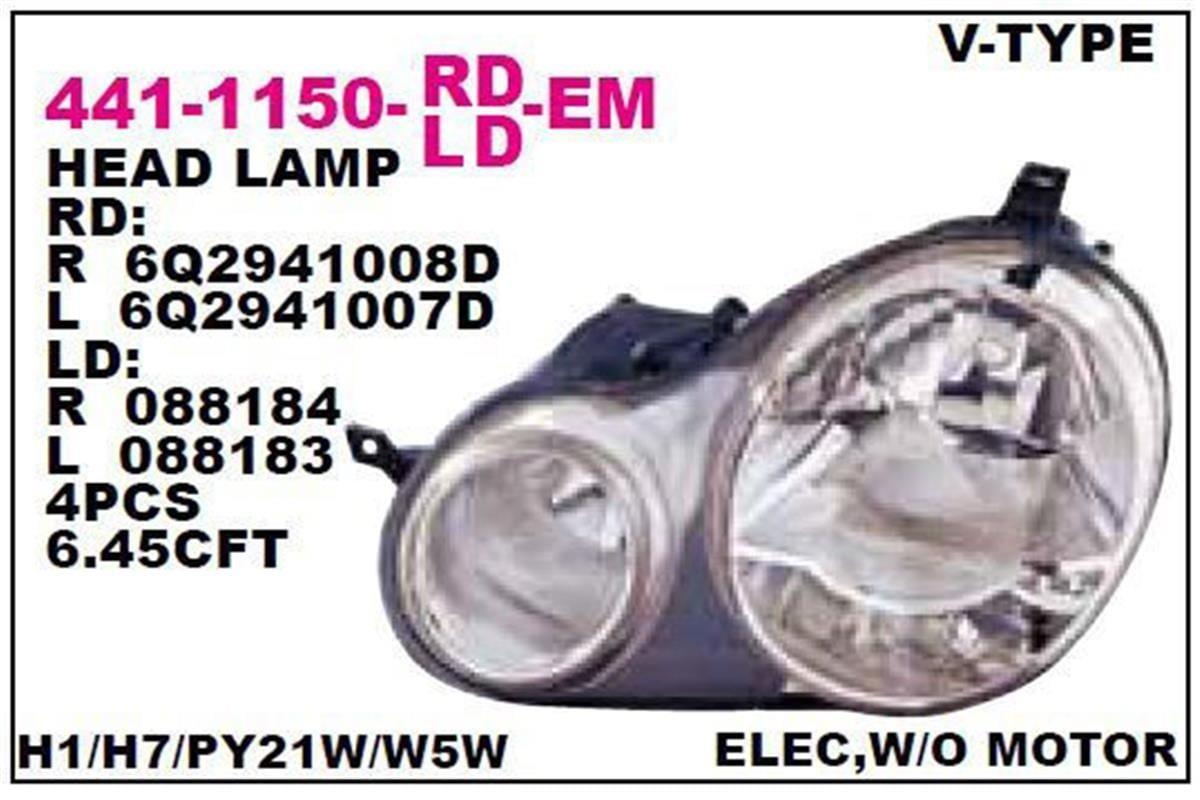 Volkswagen Polo Sol Far Depo (2002-2005) 6Q1941007m