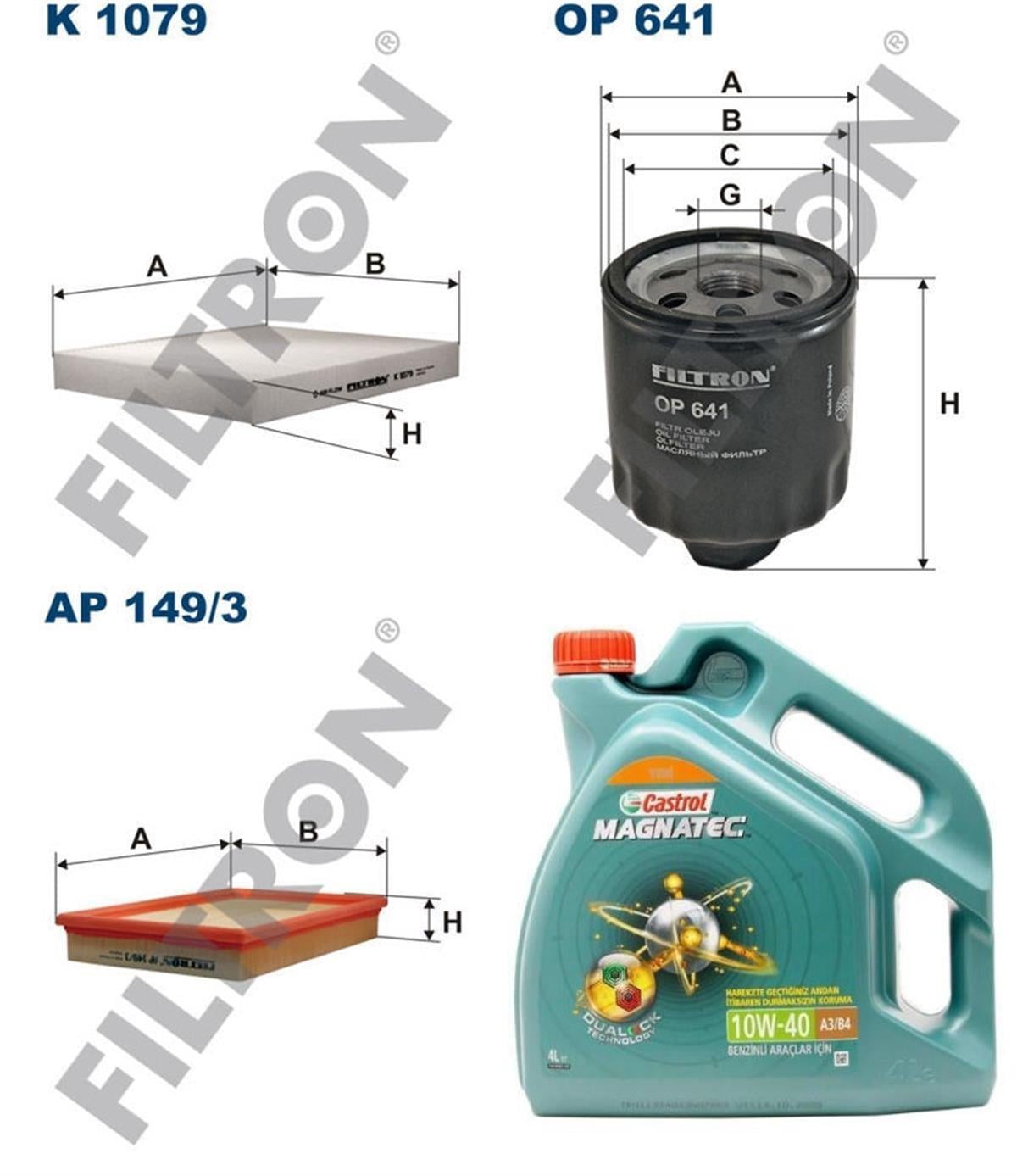 Vw Polo 2002-2009 Filtre Bakım Seti Yağlı Filtron