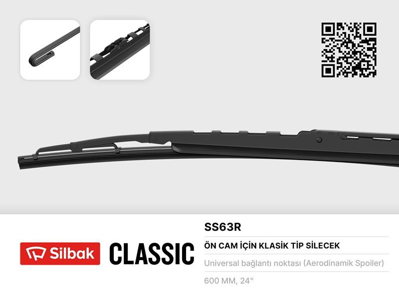 Silecek Süpürgesi Rüzgarlıklı 600mm SILBAK
