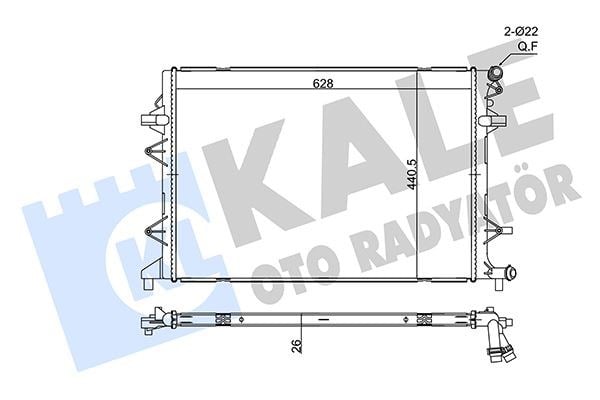 Volkswagen Yeti Beetle Caddy 4 Golf 6 Jetta 4 Scirocco LT Ara Soğutucu... KALE-RADYATOR