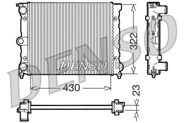 VW Derby Motor Su Radyatörü DENSO