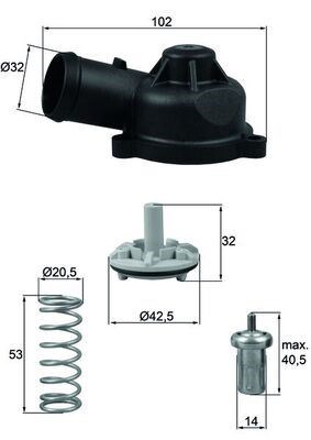 VW Passat Termostat 83C MAHLE