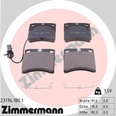 Volkswagen Kombi Box T2 Ön Disk Balata ZIMMERMANN