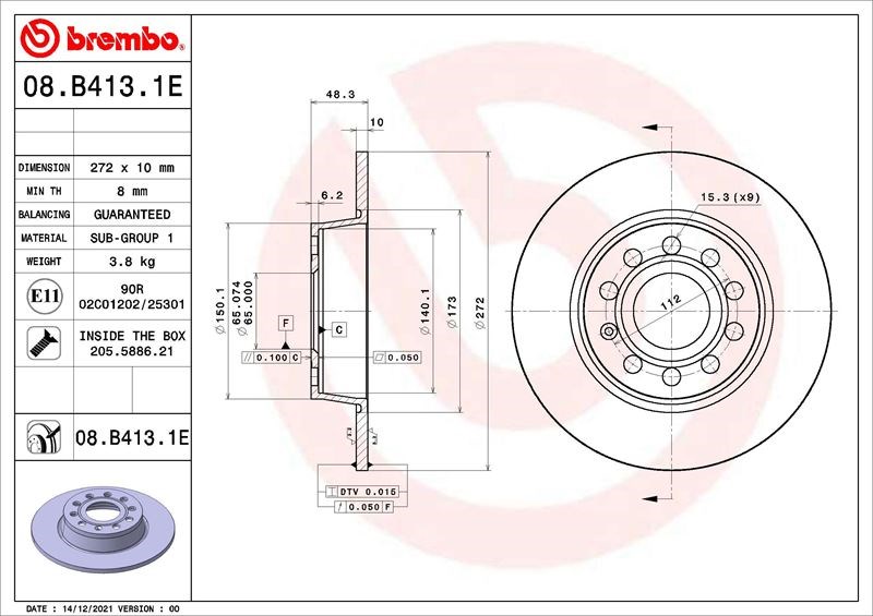 VW Golf VII Fren Diski ve Balata Seti BREMBO