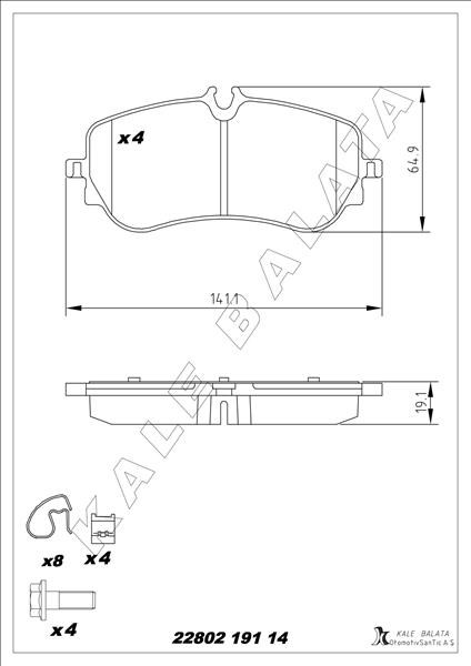 Volkswagen TGE Panelvan Arka Balata KALE-BALATA