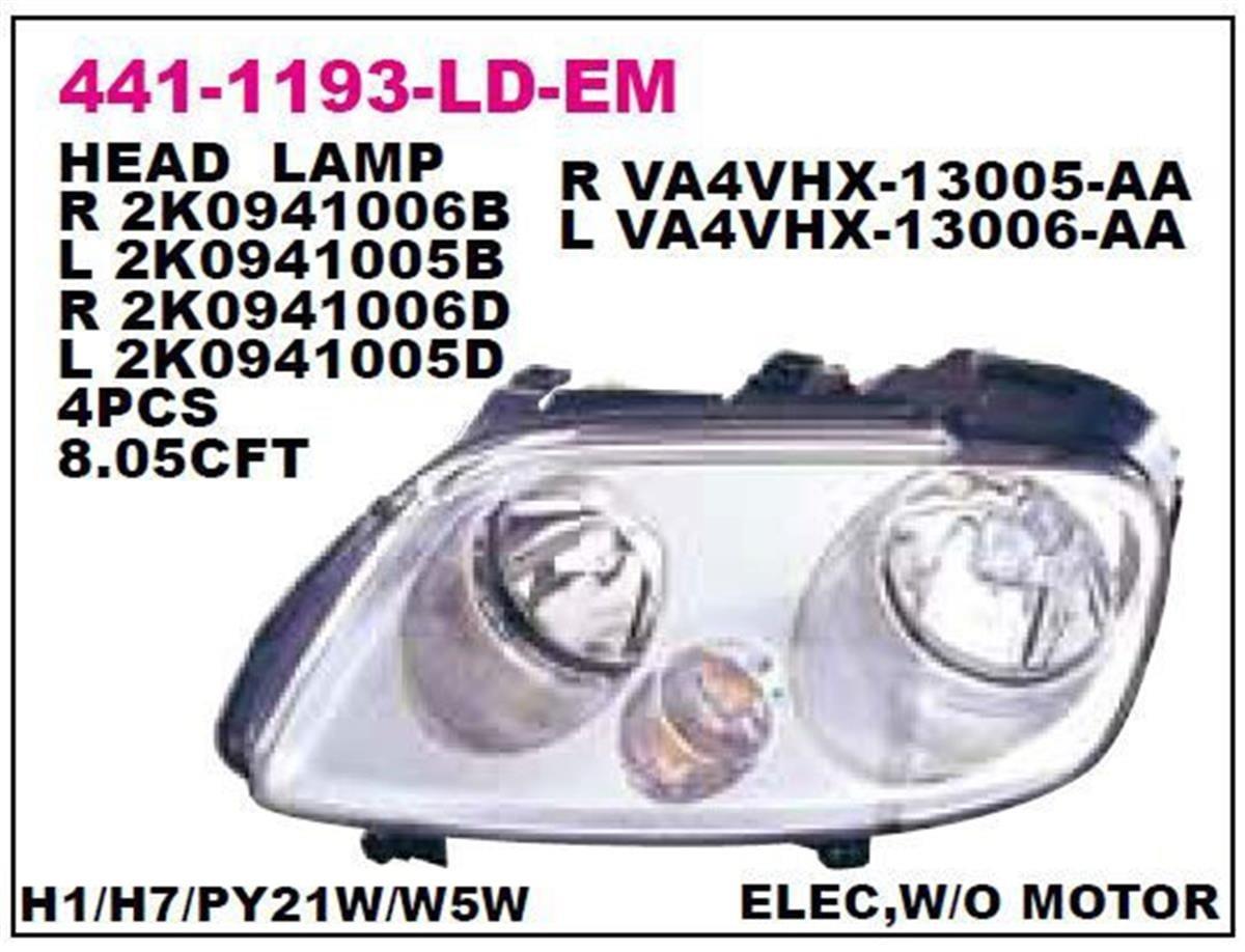 Volkswagen Caddy Touran Sol Far Depo (2004-2010) 2K0941005b