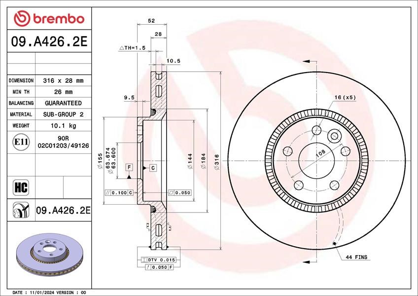 Volvo V60 I Disk-Balata Kiti BREMBO