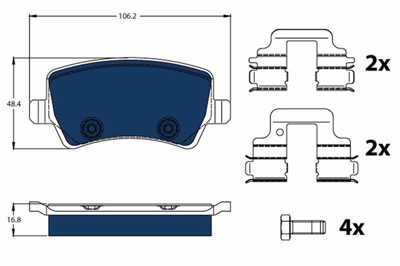 Volvo V60 Arka Disk Balata Elektrikli Araçlar İçin TRW