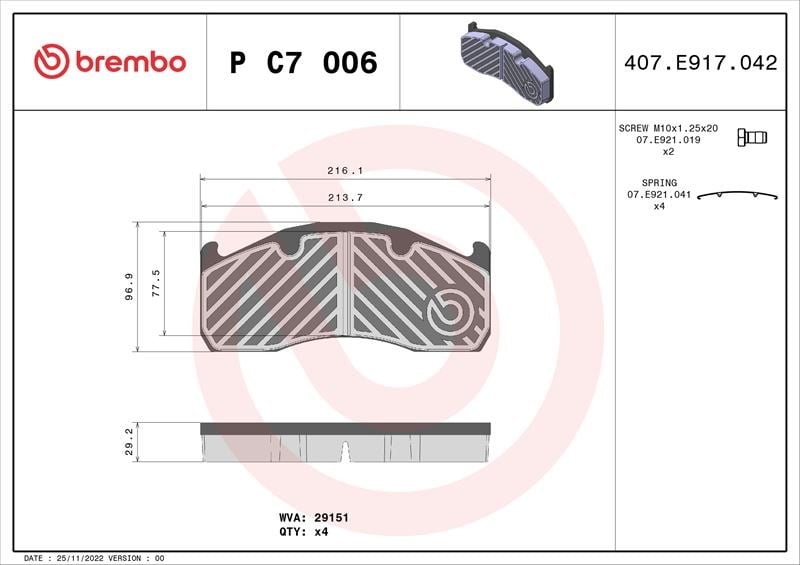 Volvo FH16 FM12 FM9 Fren Balatası BREMBO