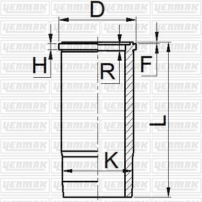 Volvo TD 100 G/GA-TMD 102-THD 100 DB Soğutma Kanalsız Gömlek Q120.65MM STD YENMAK