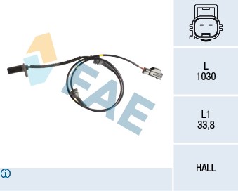 Volvo XC90 I Ön Sol ABS Sensörü FAE