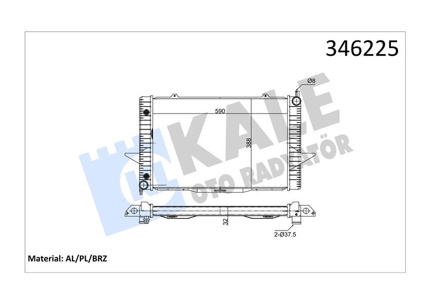 Volvo C70 I S70 V70 I XC70 Cross Country Motor Su Radyatörü KALE-RADYATOR
