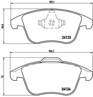 Volvo S80 II V60 I V70 III XC70 II Ön Fren Balatası BREMBO