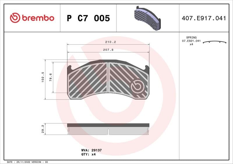 Volvo FL Fren Balatası BREMBO