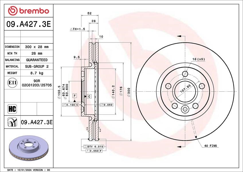 Volvo V60 I Disk-Balata Kiti BREMBO