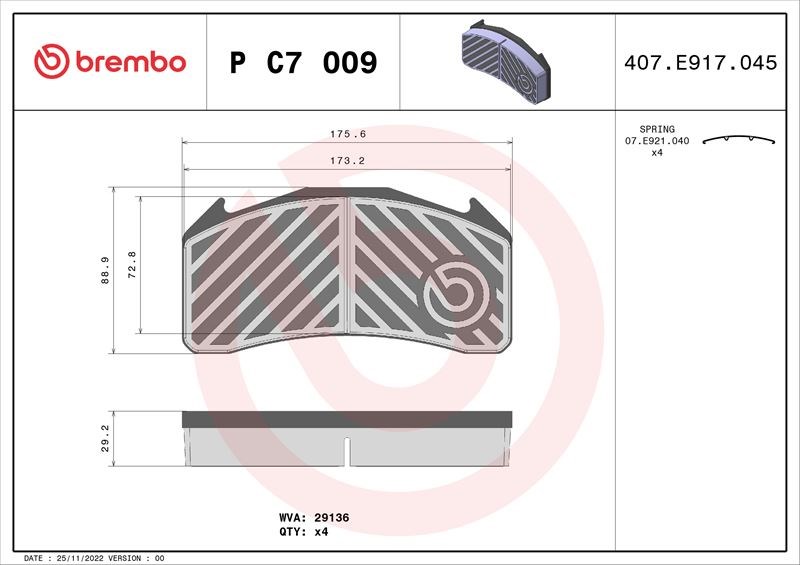 Volvo FL Fren Balatası BREMBO