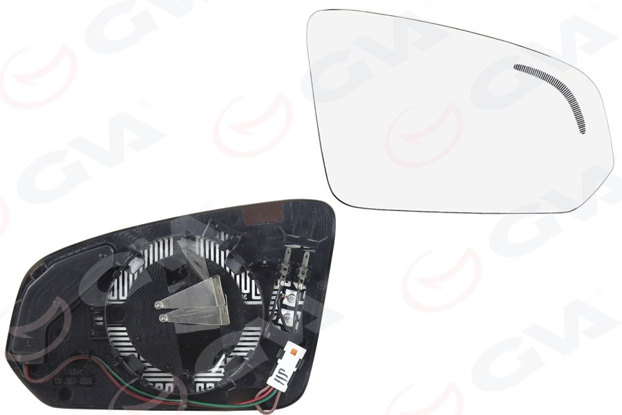 Volvo S60 2 Sağ Ayna Camı Isıtmalı Convex [Şerit Asistanlı] GVA