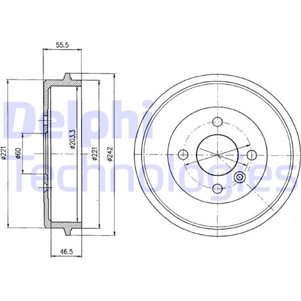 Volvo 440 460 480 Arka Fren Kampanası DELPHI
