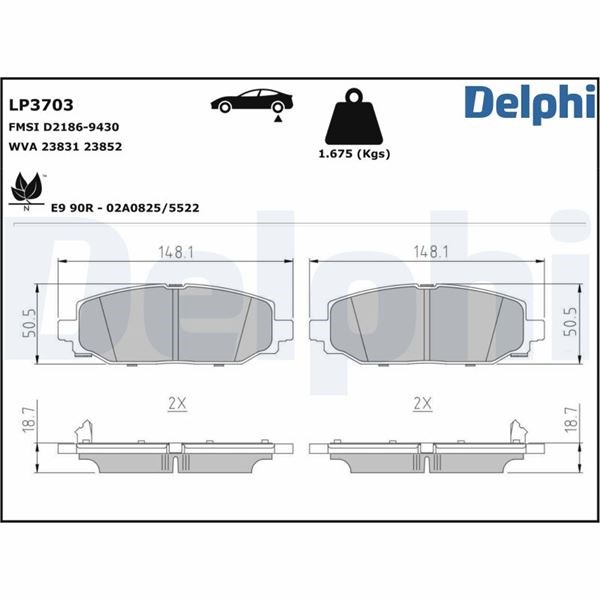 Jeep Wrangler Arka Fren Balatası DELPHI