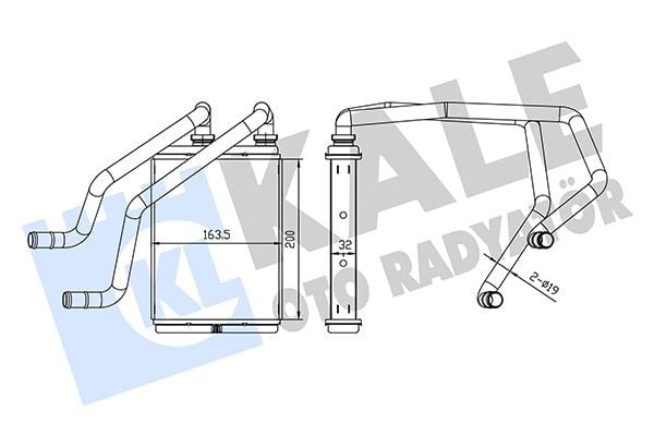 Nissan X-Trail Kalorifer Radyatörü [Alüminyum] KALE-RADYATOR
