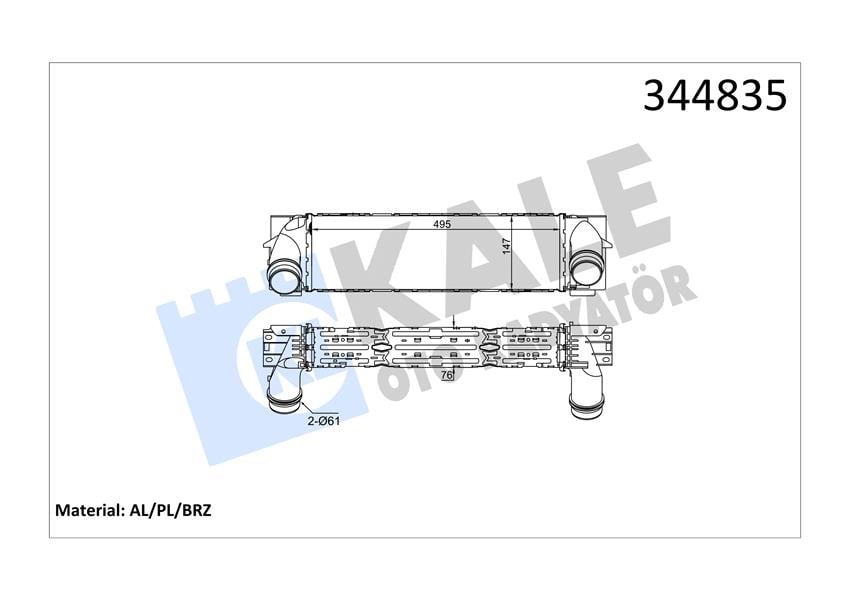 BMW X3 X4 İntercooler KALE-RADYATOR