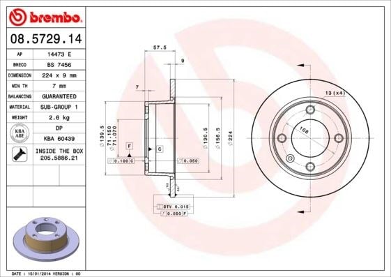 Citroen Xantia Arka Fren Aynası BREMBO
