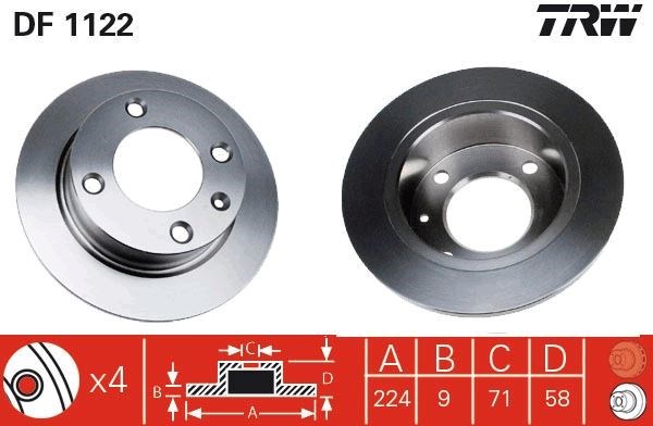 Citroen Xantia Arka Fren Aynası 224x9x4DL TRW