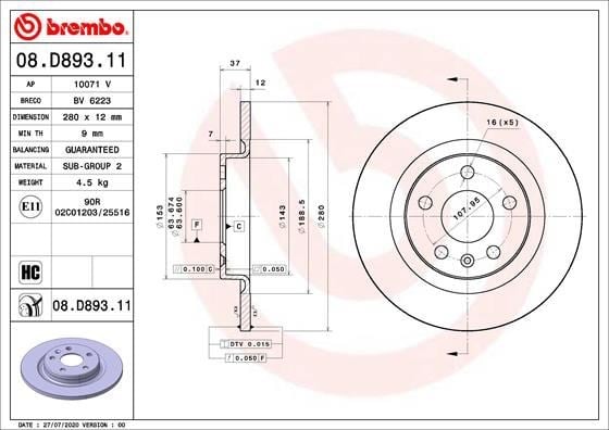 Volvo XC40 Arka Fren Aynası BREMBO