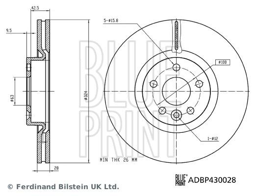 Volvo XC60 Ön Fren Aynası BLUEPRINT