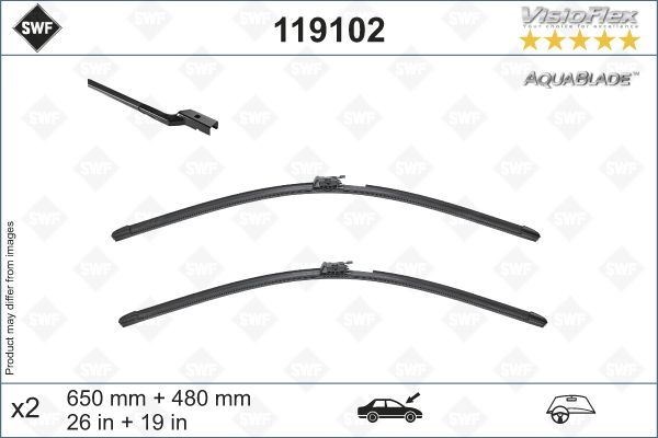 Volvo XC60 SWF Aquablade Flat Blade Muz Tipi Silecek VALEO