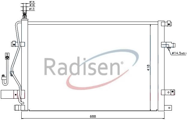 Volvo XC70 Klima Radyatörü RADISEN