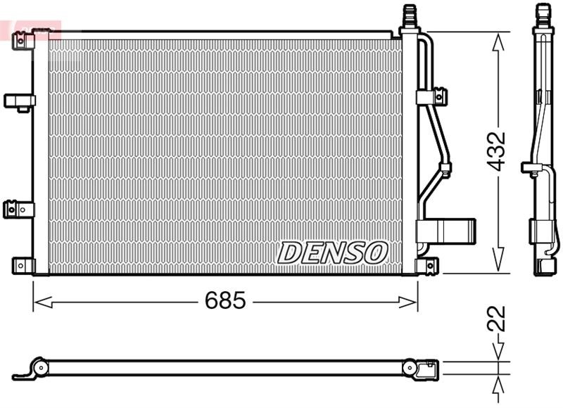 Volvo XC70 V70 S80 S70 S60 C70 850 2.4 2.5 D5 T5 Klima Radyatörü DENSO