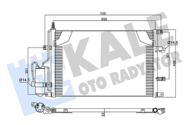 Volvo XC70 Klima Radyatörü KALE-RADYATOR
