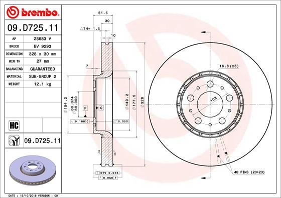 Volvo XC90 Ön Fren Diski BREMBO