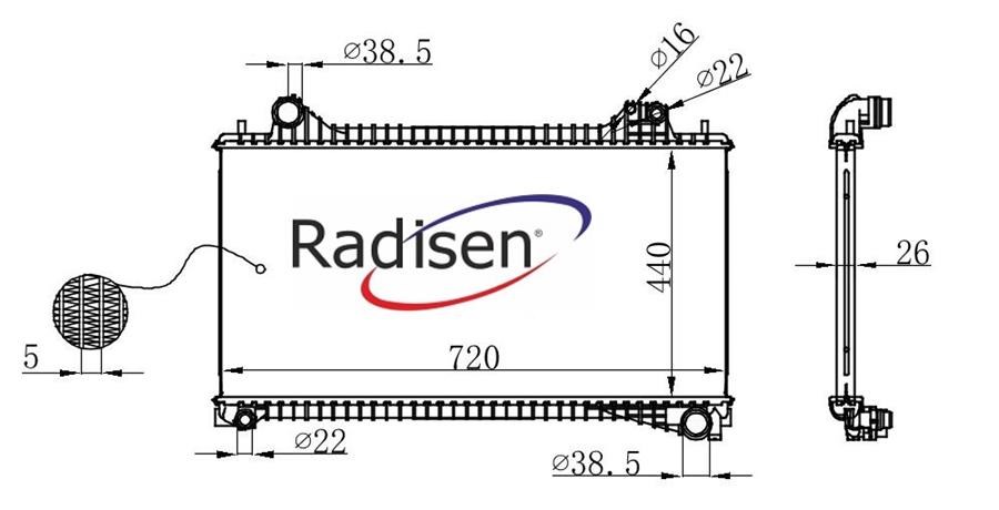 Jaguar XF Radyatör 2.0 D-3.0 RADISEN