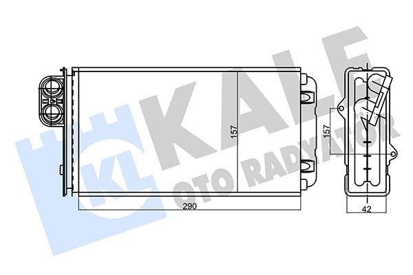 Citroen XM Peugeot 605 Kalorifer Borusuz Alüminyum Mekanik 42 MM KALE-RADYATOR