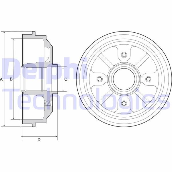 Citroen Xsara ZX Peugeot 306 306 Van 309 Arka Fren Kampanası DELPHI
