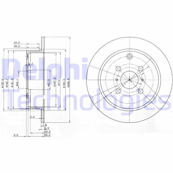 Toyota Yaris Arka Fren Diski Dolu Tip DELPHI