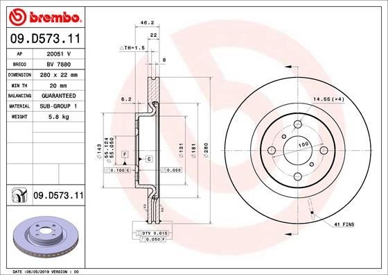 Toyota Yaris Ön Fren Diski Hava Kanallı BREMBO