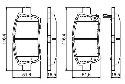 Toyota Yaris Ön Fren Balatası BOSCH