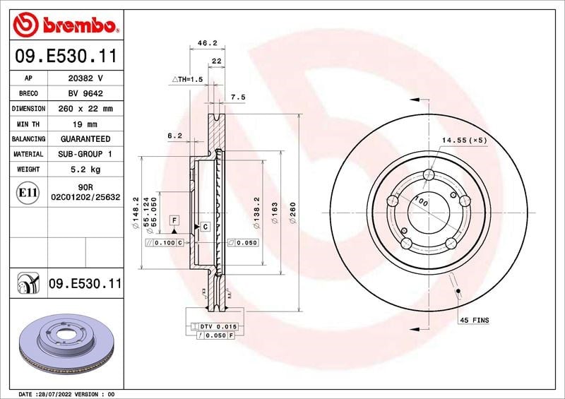 Toyota Yaris Fren Diski BREMBO